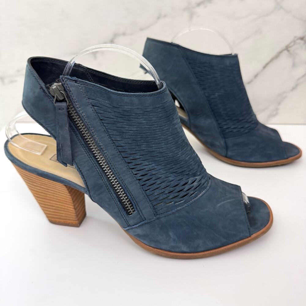 Paul Green Womens Cayanne Peep Toe Suede Sandals Bootie Size UK 8 US 10.5 Blue